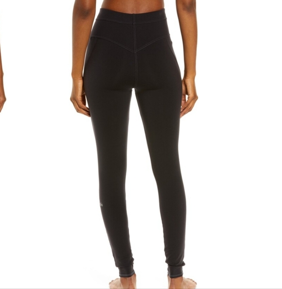 Alo Yoga Airbrush Elite High Waist Leggings- Womens- Size M- Black - Picture 4 of 15